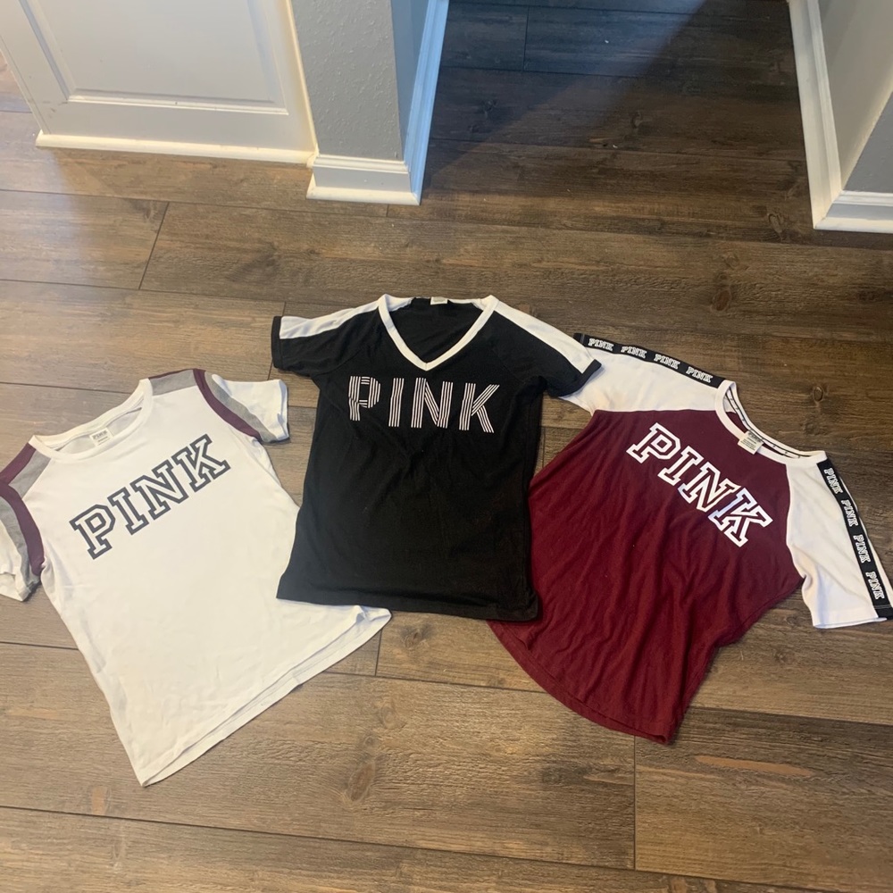 3 PINK shirts